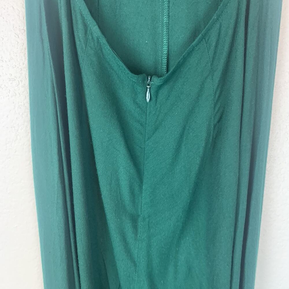 Reformation Mayer Jumpsuit Womens 6 Green Wide Leg Crop Open Back Crepe - Picture 8 of 13
